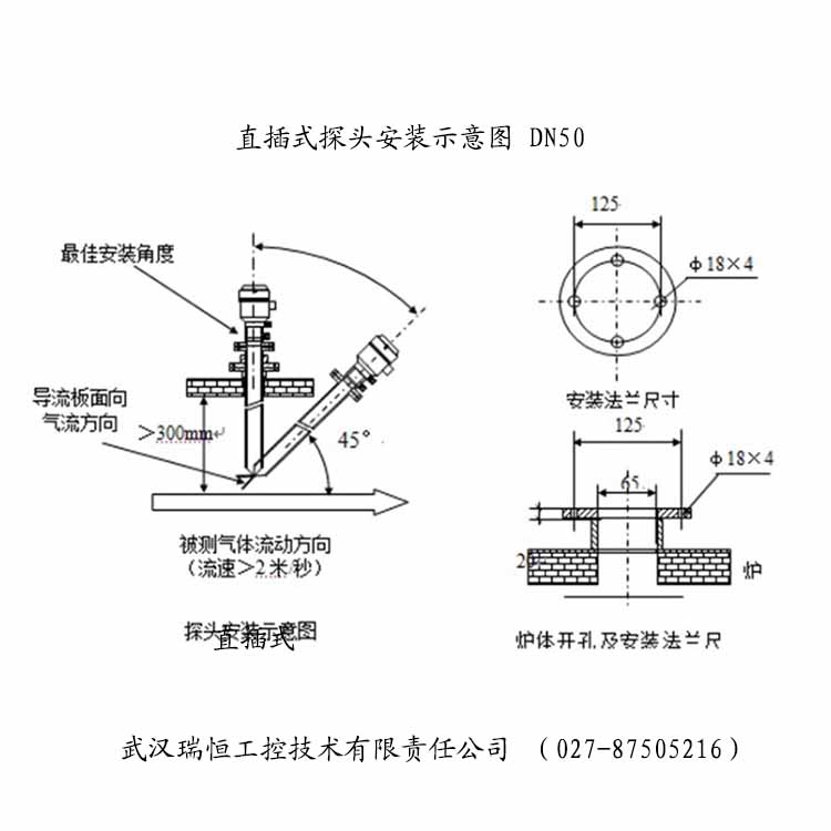氧分析仪的安装示意图武汉瑞恒工控